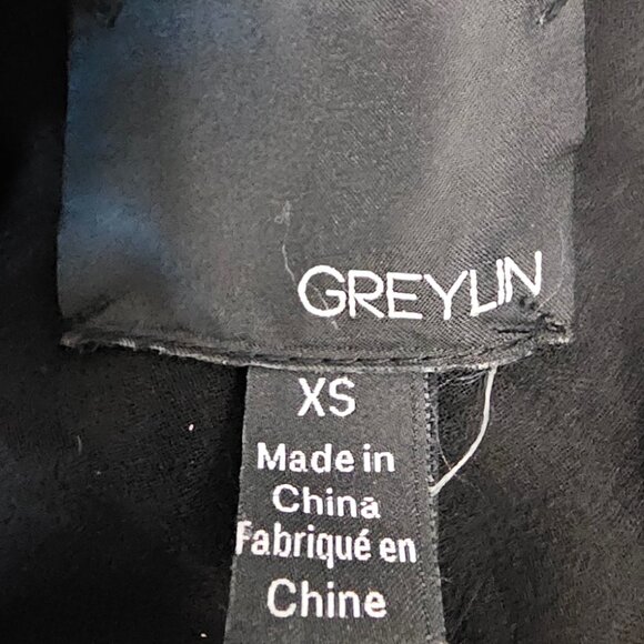 ANTHROPLOGIE GREYLIN 1 SHOULDER BLACK JUMPSUIT RUFFLE RELAXED  SZ XS 1 CALLOUT - Picture 10 of 14